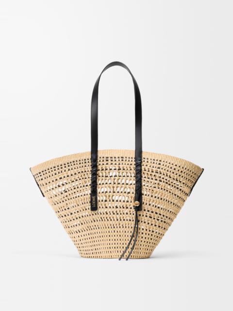 Loewe Large Braid basket in iraca palm and calfskin