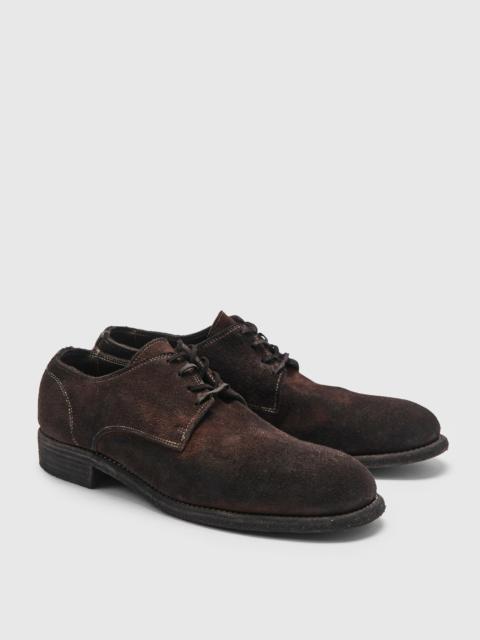 Guidi 992 Classic Derby in Dark Brown Reverse Horse Leather