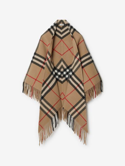 Burberry Check Wool Cape