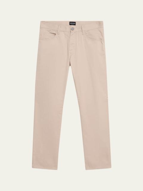 GIORGIO ARMANI Men's 5-Pocket Stretch Cotton Pants