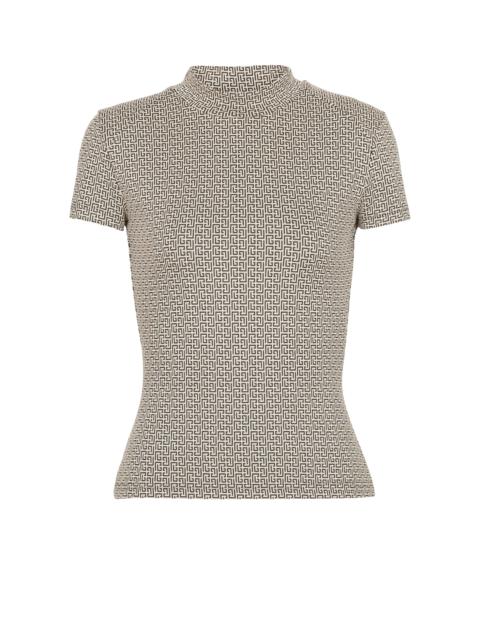 Balmain Mini monogram jacquard top