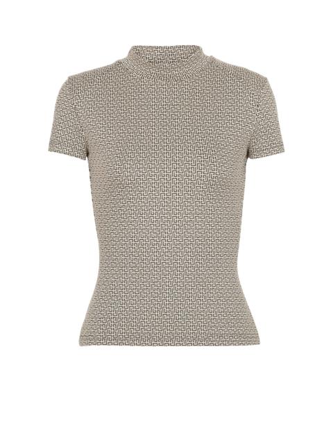 Mini monogram jacquard top