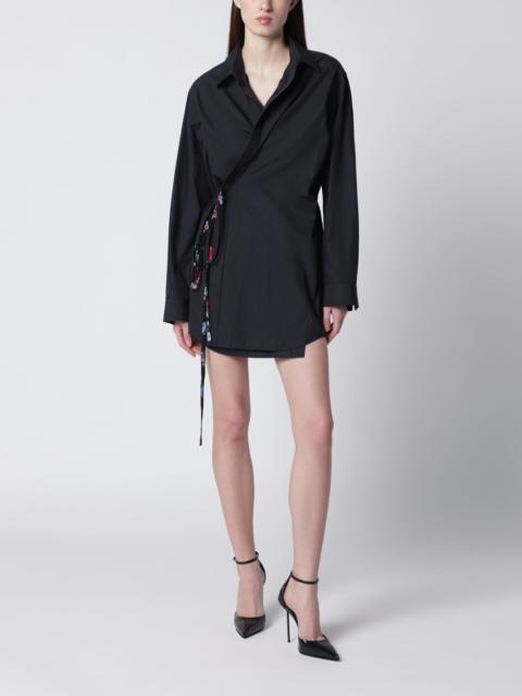 BALENCIAGA Short dress with floral waist belt