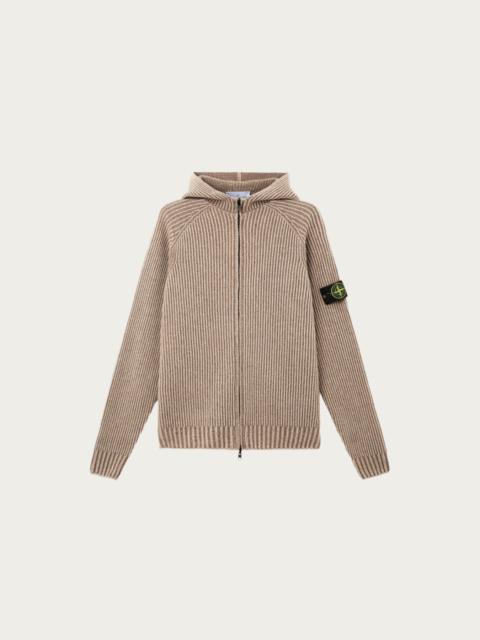 Stone Island Two-Tone Vanisé Reversible Zip Hoodie - Biscuit