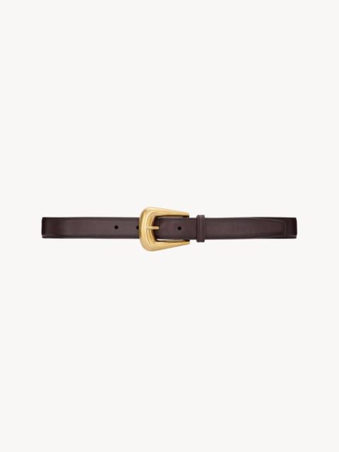 SAINT LAURENT FOLK BUCKLE BELT IN SMOOTH LEATHER