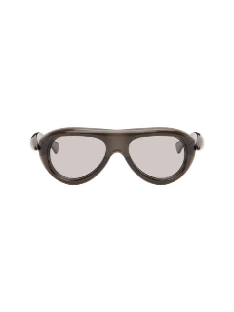 Bottega Veneta Gray Sardine Aviator Sunglasses