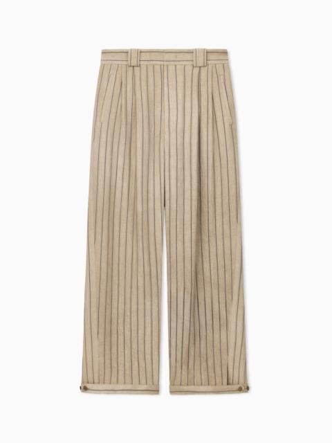 EMPORIO ARMANI COLD-DYED CANNETÉ FABRIC TROUSERS