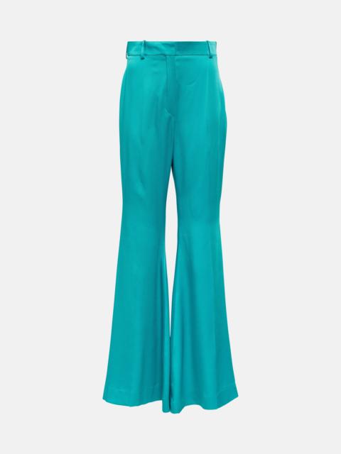 NINA RICCI High-rise satin flared pants