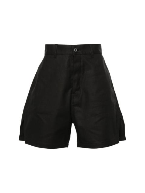 coated denim shorts