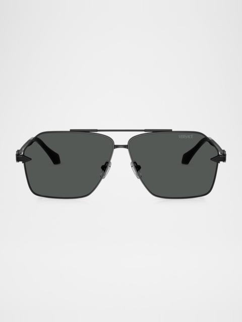 VERSACE Men's VE2284 Aviator Sunglasses