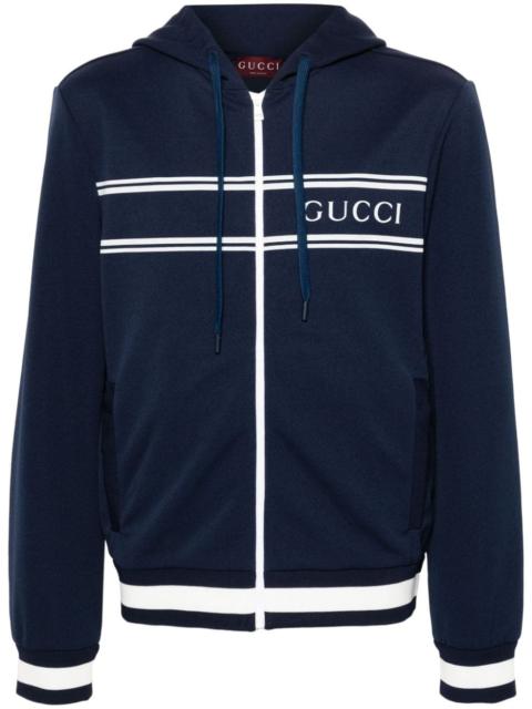 GUCCI logo-print zip-up hoodie