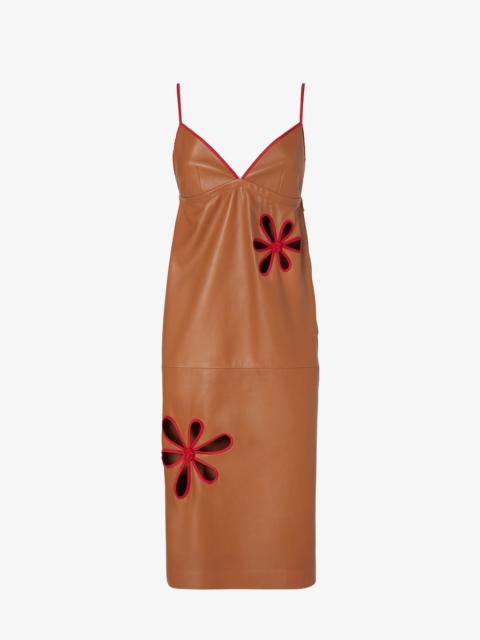 FENDI Dress Brown nappa leather dress