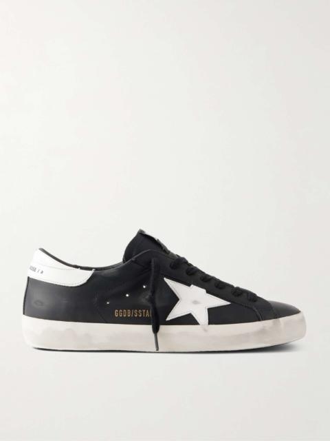 Super-Star Distressed Leather Sneakers