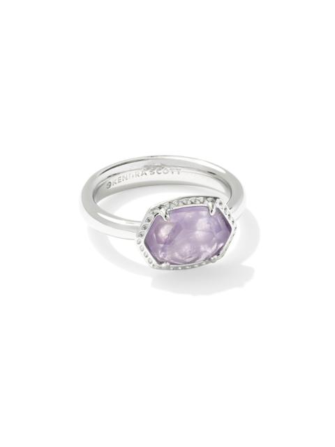 KENDRA SCOTT Daphne Silver Frame Band Ring