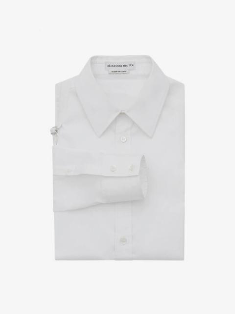 Alexander McQueen Cotton Poplin Shirt in White
