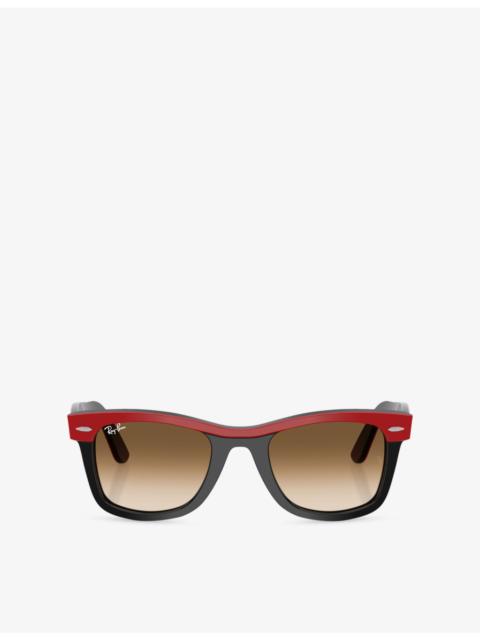 Ray-Ban RB2240 Wayfarer Rectangle-Frame Acetate Sunglasses