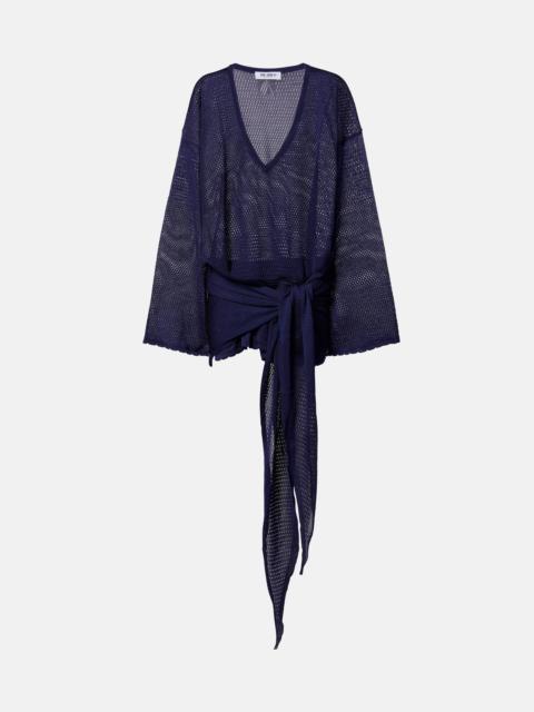 THE ATTICO Open-knit minidress