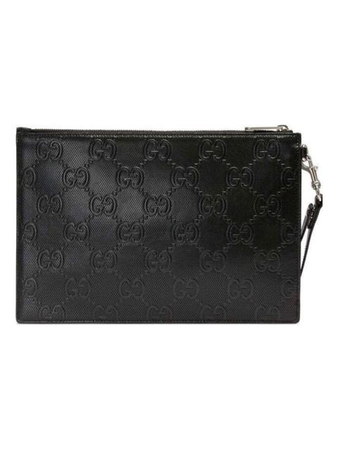 GUCCI Gucci GG Embossed Pouch 'Black' 625569-1W3AN-1000
