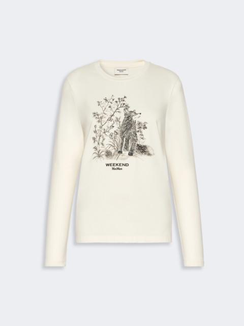 WEEKEND Max Mara CESTINO Long-sleeved jersey T-shirt - IVORY