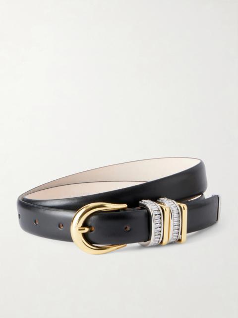 DÉHANCHE Hollihock Stone Onyx-embellished Leather Belt