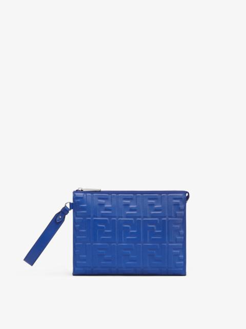 FENDI Blue nappa leather pouch