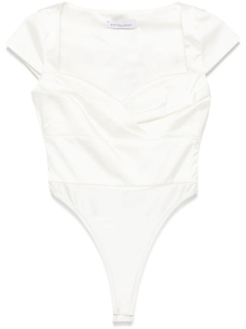 VIKTOR & ROLF sweetheart pleat-detailing bodysuit