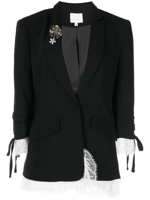Cinq à Sept Roxie lace-trim blazer