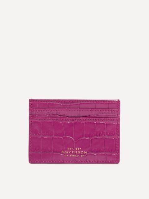 Smythson Mara Croc-Embossed Leather Cardholder