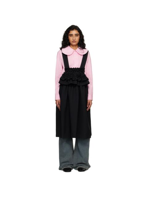 Comme des Garçons GIRL Black Gabardine Midi Skirt.