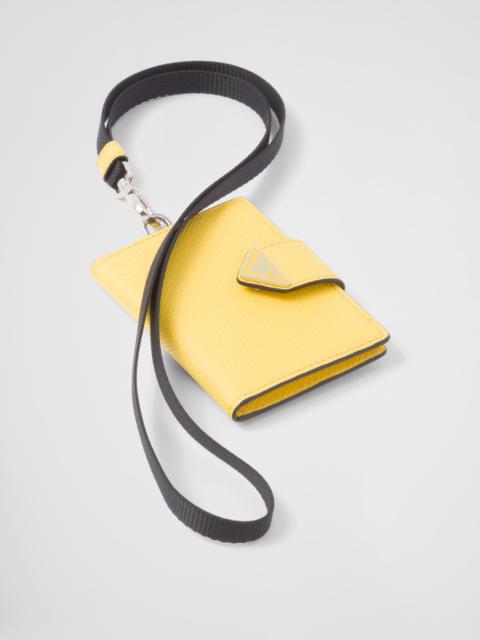 Prada Saffiano and leather card holder