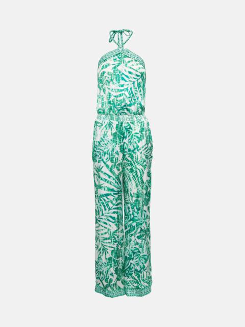 Poupette St Barth Isabelle printed halterneck jumpsuit