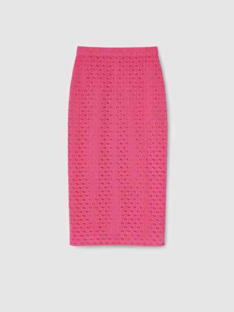 GUCCI GG macramé skirt