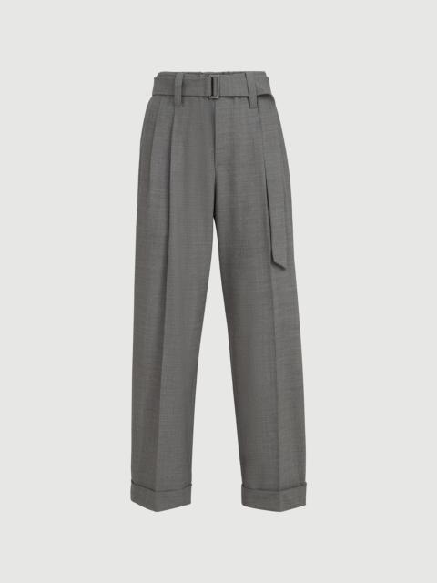 Brunello Cucinelli Tropical luxury wool baggy sartorial trousers