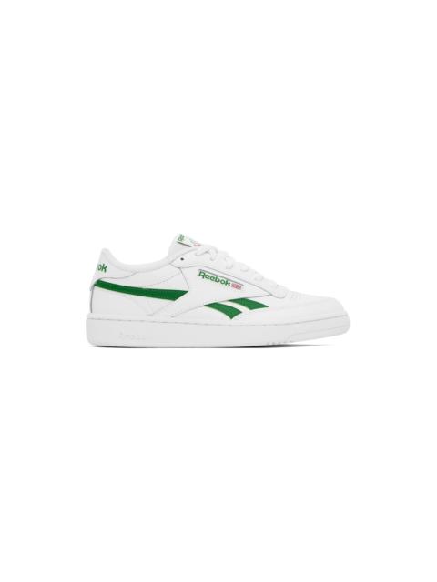Reebok White & Green Club C Revenge Sneakers