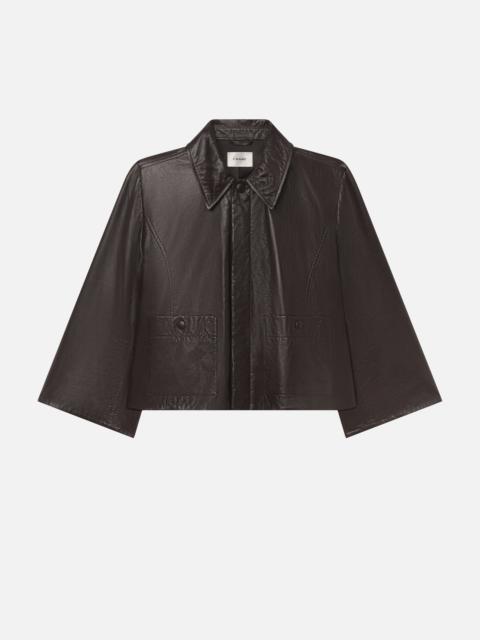 FRAME The Paper Leather Swing Jacket