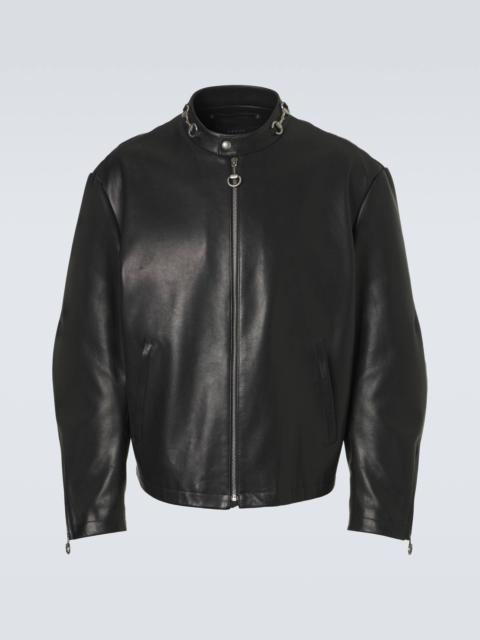 GUCCI Horsebit leather jacket