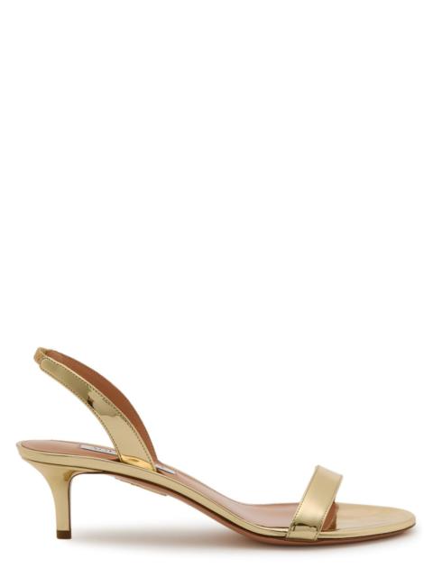 AQUAZZURA Aquazzura So Nude 50 Metallic Leather Sandals