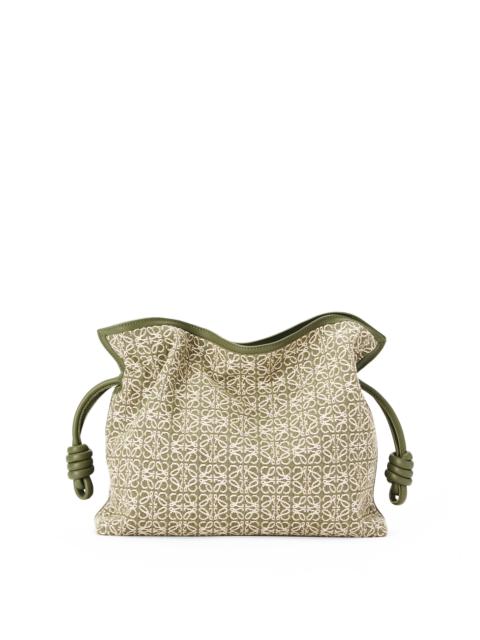 Loewe Flamenco clutch in Anagram jacquard and calfskin