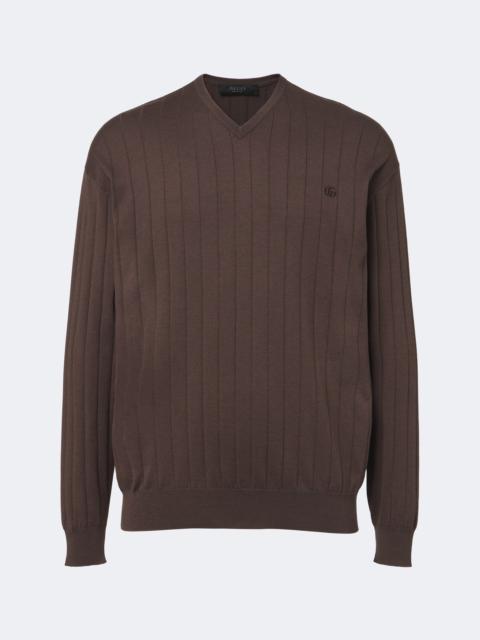 GUCCI Double G silk and cotton sweater