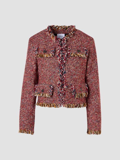 AKRIS Women's Tweed Short Jacket - Rusty Red Multicolor