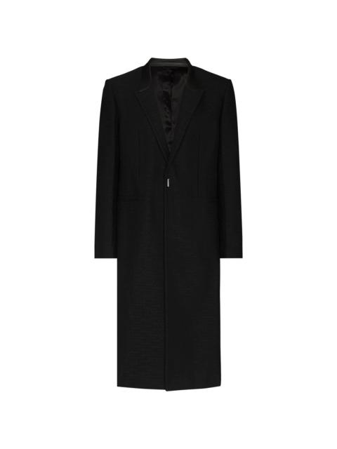 Givenchy jacquard monogram single breasted coat