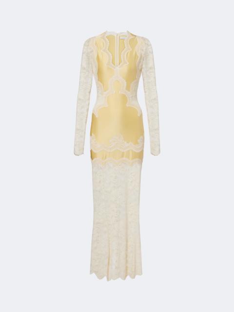 rabanne Lace and satin maxi dress