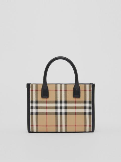 Burberry Mini Vintage Check and Leather Tote