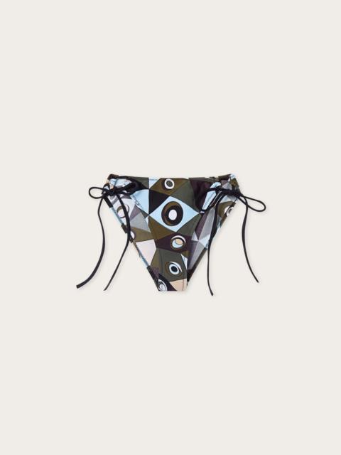 PUCCI OCCHI PRINT ADJUSTABLE BIKINI BOTTOM