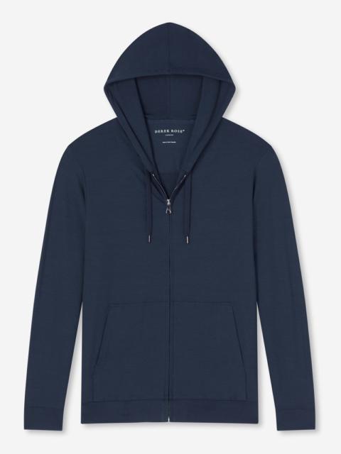 Derek Rose Men's Hoodie Basel Micro Modal Stretch Navy