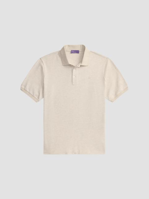 Ralph Lauren Men's Cashmere-Blend Polo Shirt - Champagne Melange