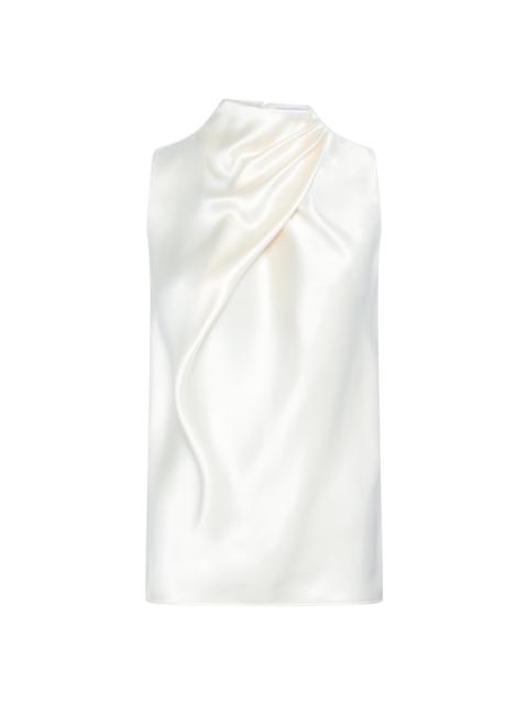 GABRIELA HEARST Melina Top in Ivory Silk Satin