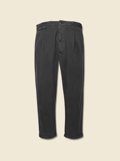 ALEX MILL Standard Pleated Chino - Black