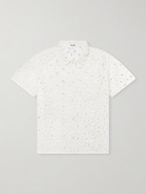 BODE Primrose Cotton-Lace Shirt