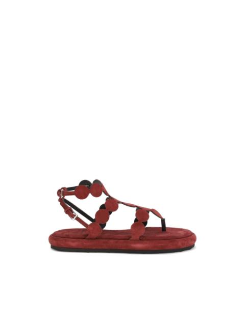 Pierre Hardy red flat sandals